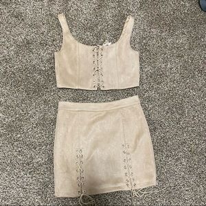 Crop top and skirt set